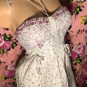 American eagle country corset lace up sundress 0 cottagecore